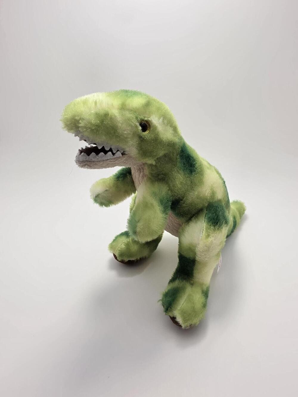 Aurora Green T Rex Dinosaur Plush Vintage Stuffed Animal Toy (9 inch)